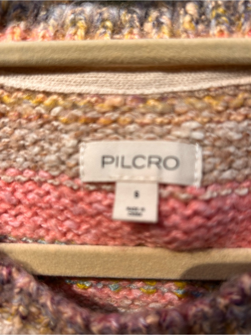 Pilcro Multicolor Pastel Striped Knit Sweater Vest - Picture 2 of 4
